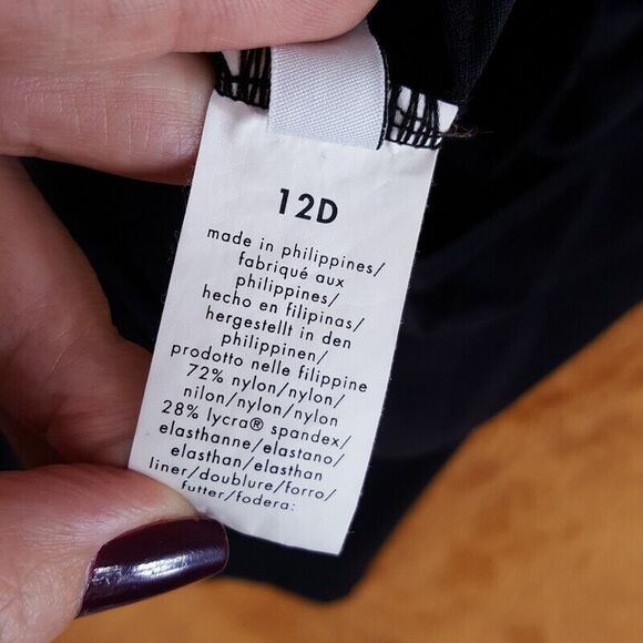 CALVIN KLEIN Womens Swimwear Size 12 12D Cup Black Halter Built in Bra Swim Top - Picture 5 of 6